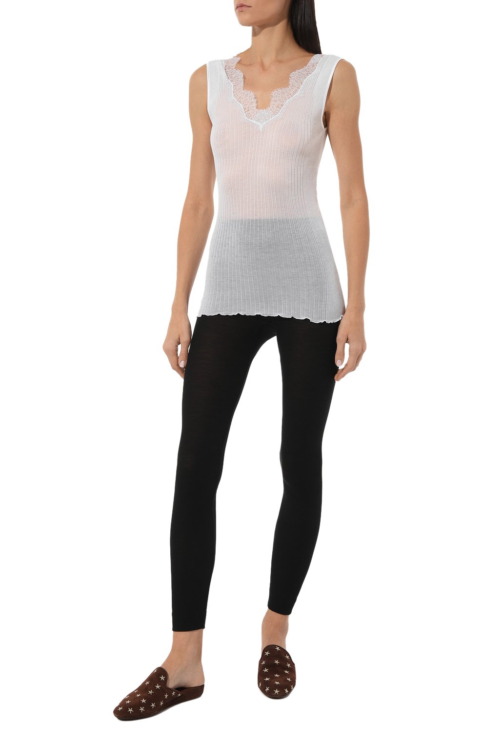 Хлопковый топ ZIMMERLI белого цвета по цене 23200 руб., арт. 207-2801, фото 2 Хлопковый топ ZIMMERLI, арт. 207-2801, фото 2
