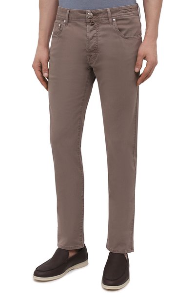 Джинсы JACOB COHEN темно-бежевого цвета по цене 37950 руб., арт. J688 C0MF 01831-V/55, фото 3 Джинсы JACOB COHEN, арт. J688 C0MF 01831-V/55, фото 3