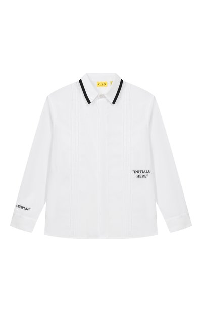 Хлопковая рубашка OFF-WHITE, арт. 0BGE006F26FAB0011
