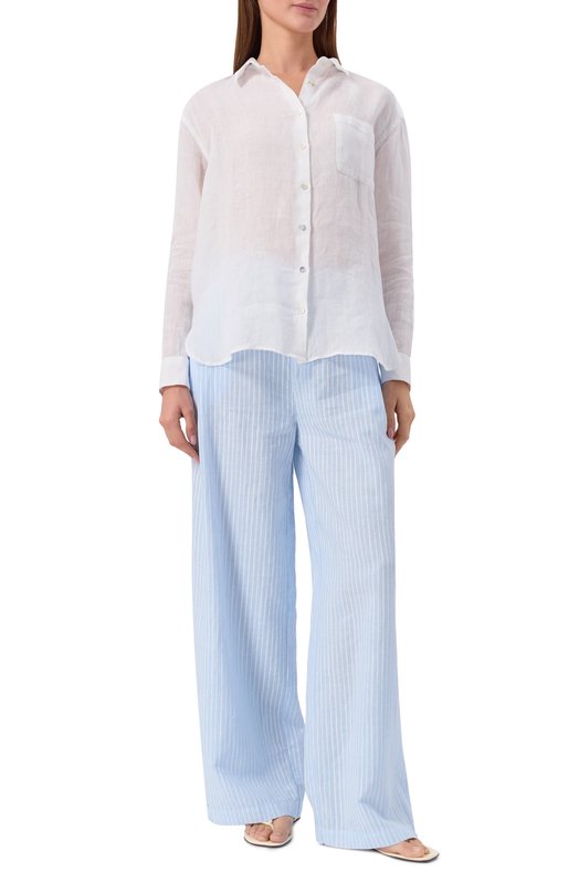 Льняная рубашка 120% Lino 33ALIW19GE/0000115 Белый  33ALIW19GE/0000115 Фото 2