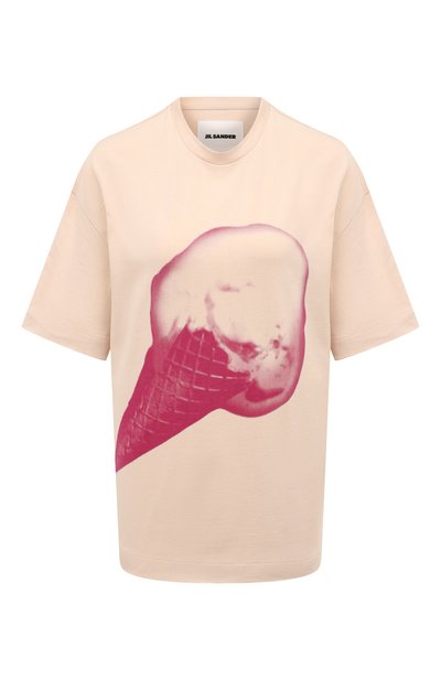 Женская хлопковая футболка JIL SANDER, арт. J03GC0119/J20219