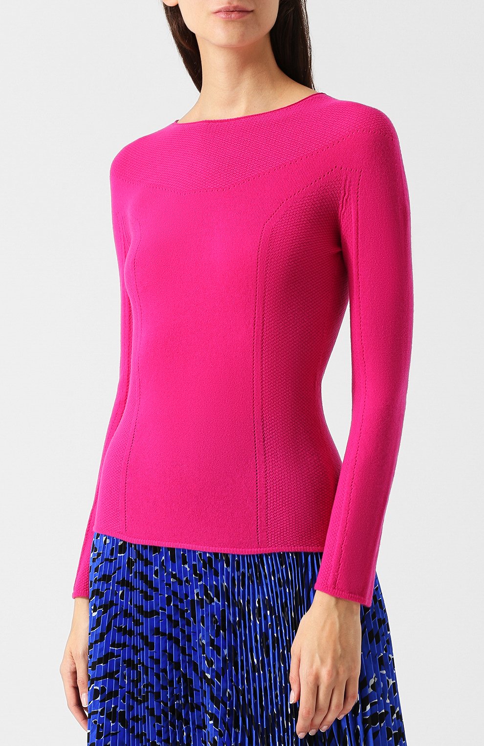 Однотонный пуловер из смеси шерсти и кашемира GIORGIO ARMANI, арт. 6ZAM21/AM27Z, фото 3
