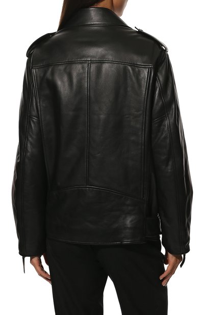Кожаная куртка ALINE черного цвета по цене 115000 руб., арт. AL22FW030105, фото 4 Кожаная куртка ALINE, арт. AL22FW030105, фото 4