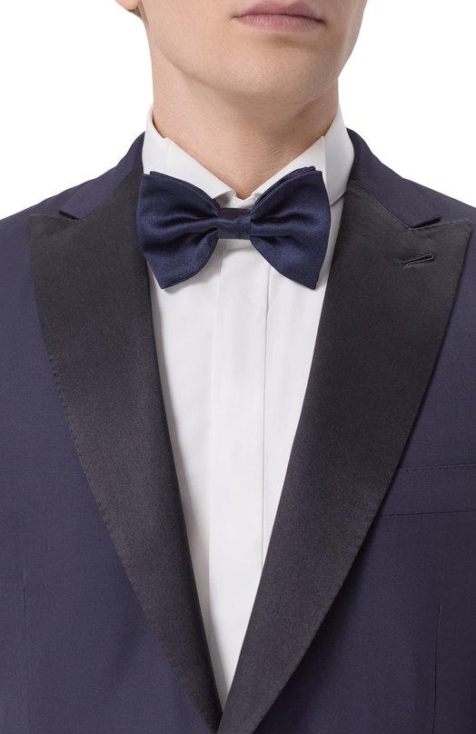 Шелковый галстук-бабочка Kiton UPAPC07201_001 Синий  UPAPC07201_001 Фото 2