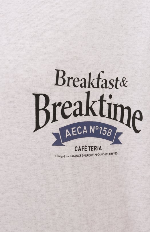 Хлопковый свитшот AECA WHITE AWCMSSBBTTLST001A2.LIGHT GREY (M) Серый  AWCMSSBBTTLST001A2.LIGHT GREY (M) Фото 6