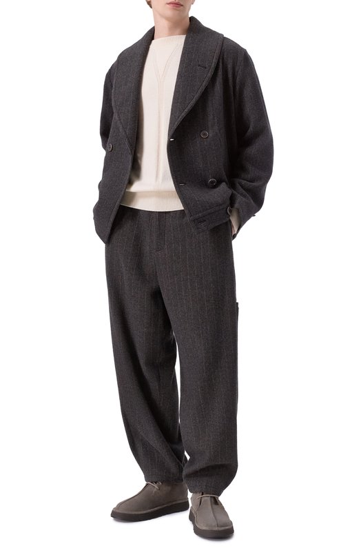 Брюки из кашемира и шерсти Giorgio Armani GM001343/TE17771 Серый  GM001343/TE17771 Фото 2