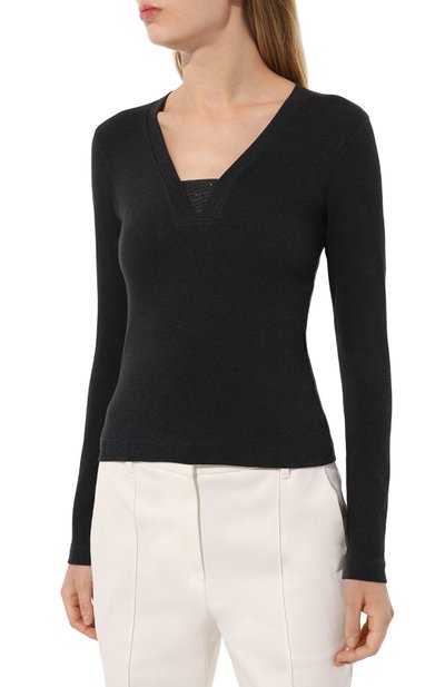 Хлопковый пуловер BRUNELLO CUCINELLI, арт. MPTC8EL682, фото 3