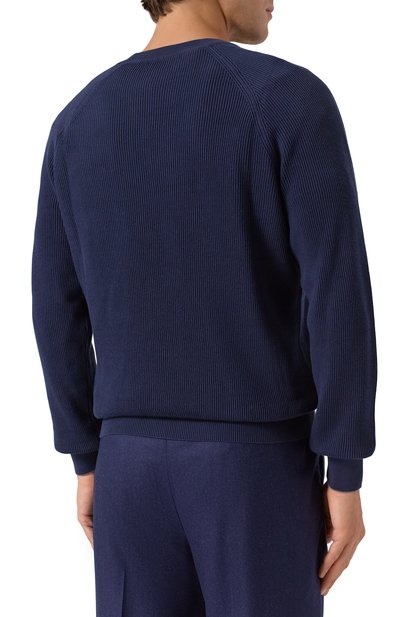 Хлопковый джемпер BRUNELLO CUCINELLI, арт. M29400100, фото 4