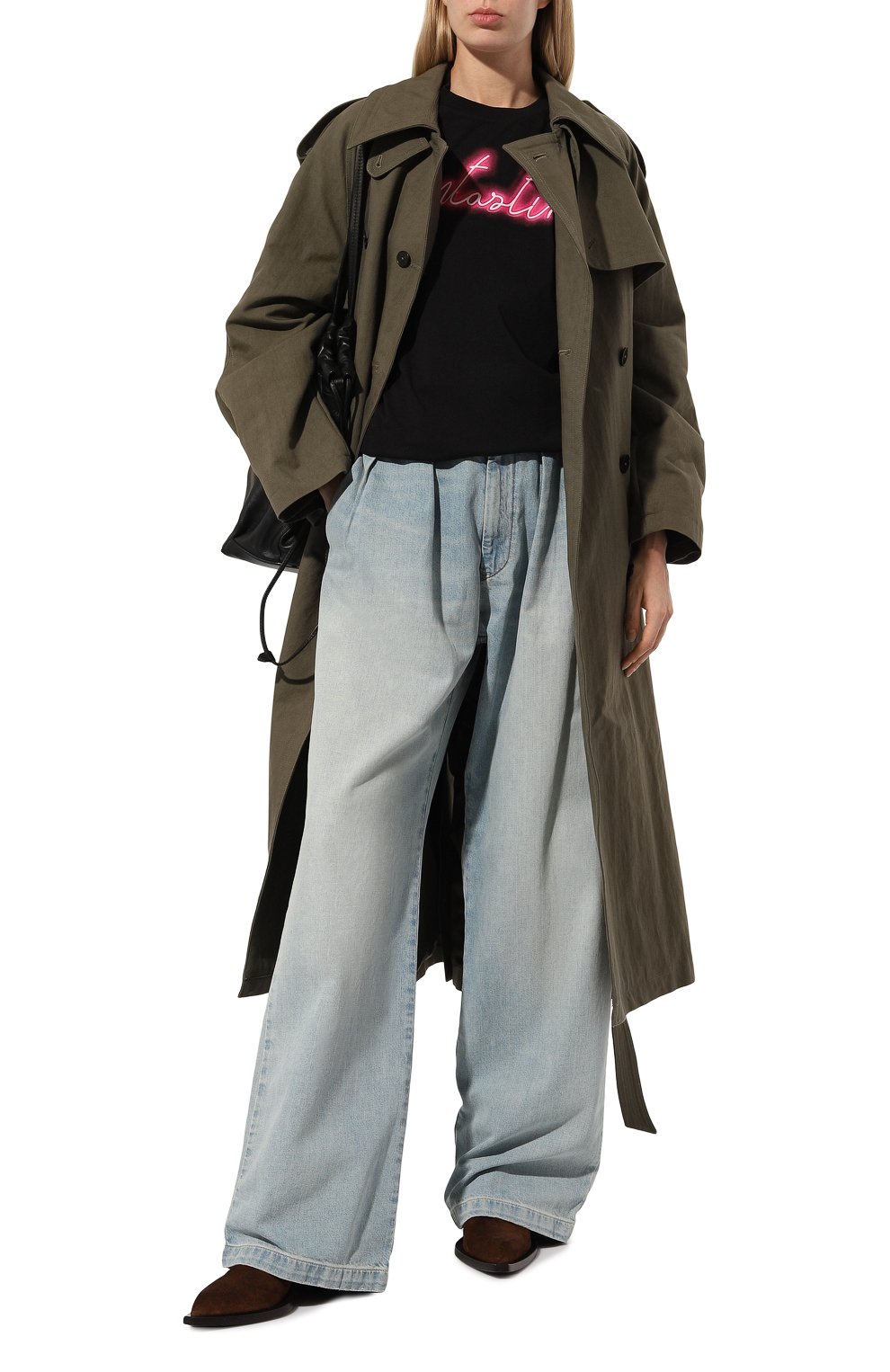 Хлопковая футболка PINKO черного цвета по цене 18050 руб., арт. 101704/A1AZ, фото 2 Хлопковая футболка PINKO, арт. 101704/A1AZ, фото 2