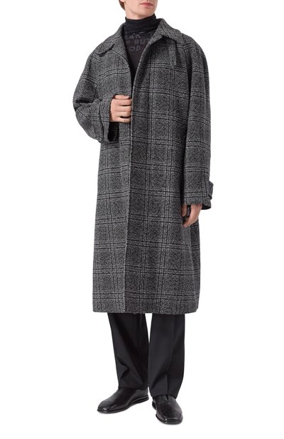 Шерстяное пальто BALENCIAGA серого цвета по цене 495000 руб., арт. 838934/TSU20, фото 2 Шерстяное пальто BALENCIAGA, арт. 838934/TSU20, фото 2