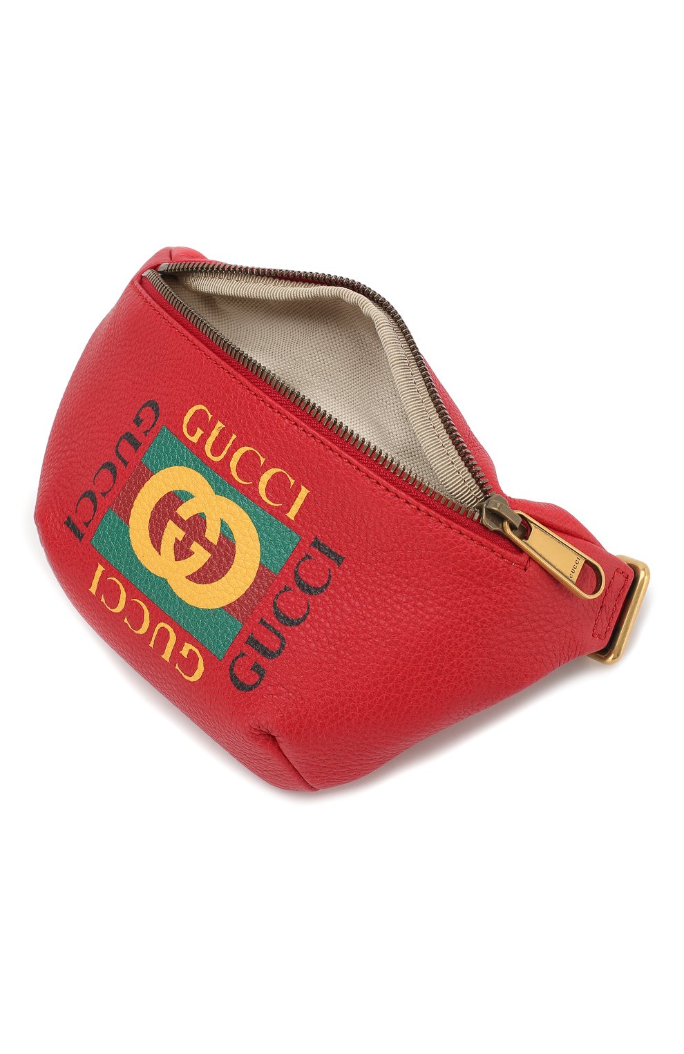 Кожаная поясная сумка gucci print GUCCI, арт. 527792/0GDCT, фото 4