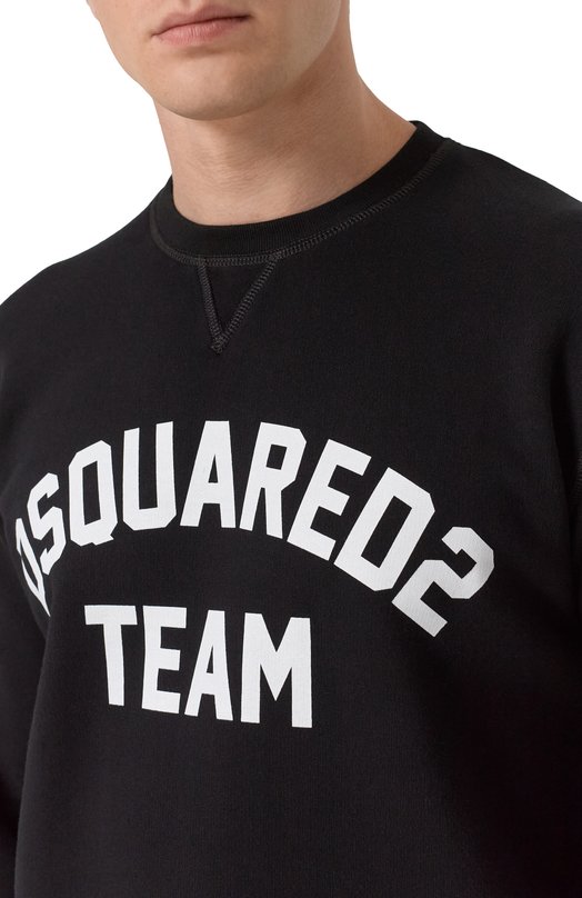 Хлопковый свитшот Dsquared2 S74GU0887/S25516 Чёрный  S74GU0887/S25516 Фото 5