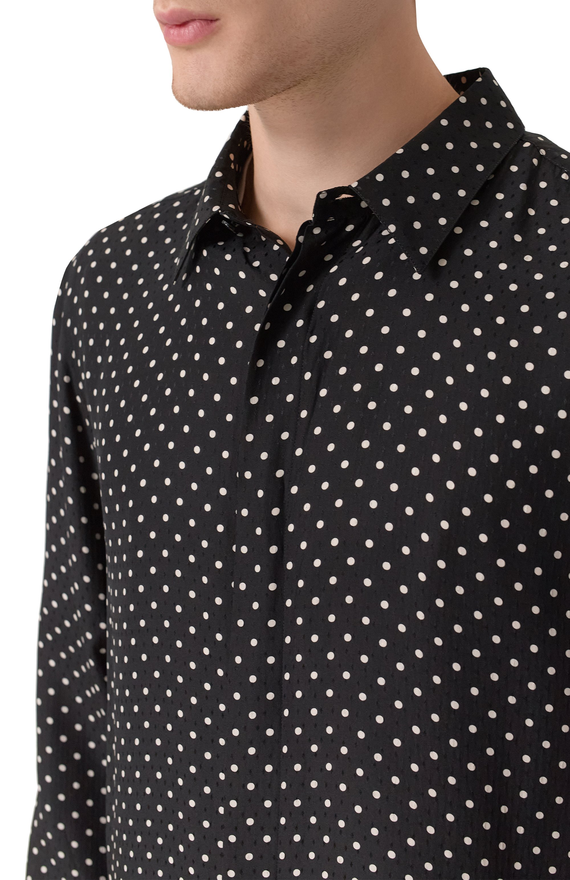 Шелковая рубашка SAINT LAURENT, арт. 774775/Y2E13, фото 5