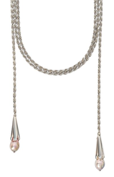 Колье BOTTEGA VENETA серебряного цвета по цене 399500 руб., арт. 814911/V721C, фото 3 Колье BOTTEGA VENETA, арт. 814911/V721C, фото 3