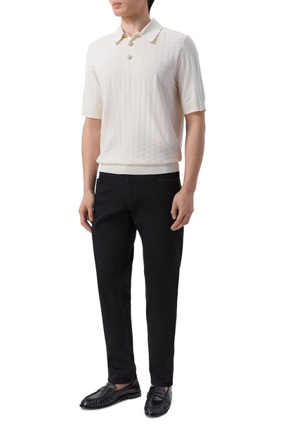 Мужская шелковое поло DOLCE & GABBANA, арт. GXZ02Z/JBS0F