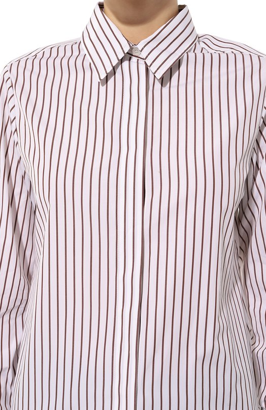 Хлопковая рубашка Kiton D54410H08242 Коричневый  D54410H08242 Фото 5
