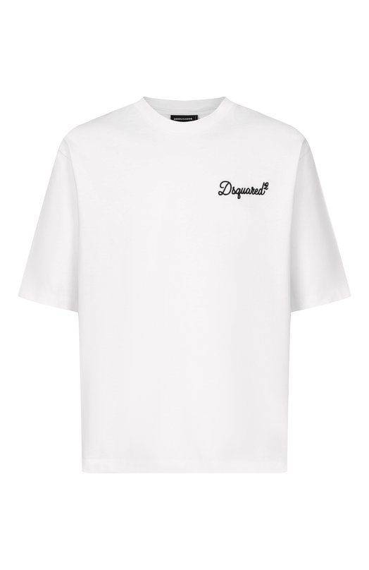 Хлопковая футболка Dsquared2 S74GD1525/D20106 Белый S74GD1525/D20106