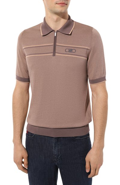 Поло из хлопка и шелка ZILLI, арт. MBZ-PZ032-TW0T1/MC01, фото 3