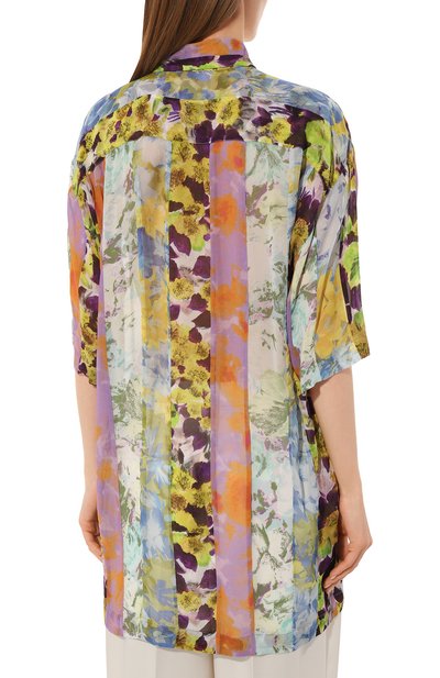 Рубашка из вискозы DRIES VAN NOTEN разноцветного цвета по цене 99500 руб., арт. 231-030730-6014, фото 4 Рубашка из вискозы DRIES VAN NOTEN, арт. 231-030730-6014, фото 4