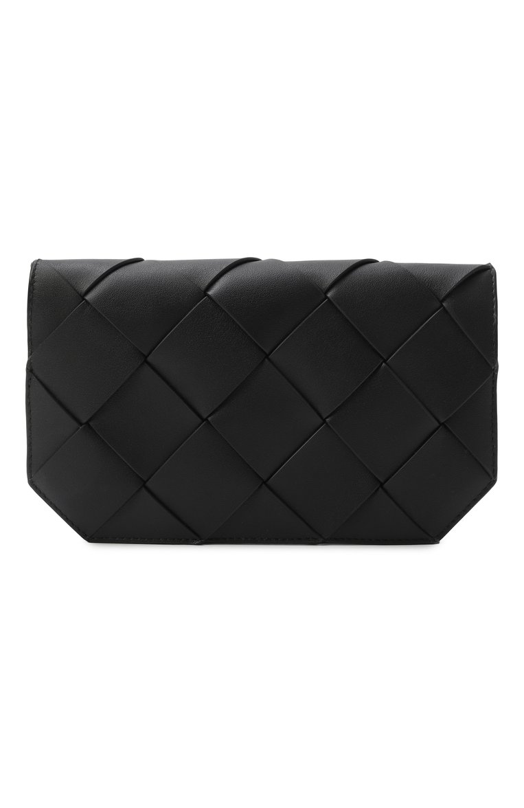 Мужской кожаное портмоне diago BOTTEGA VENETA черного цвета, арт. 817818/V5AJ1 | Фото 1 (Материал: Натуральная кожа; Нос: Не проставлено)