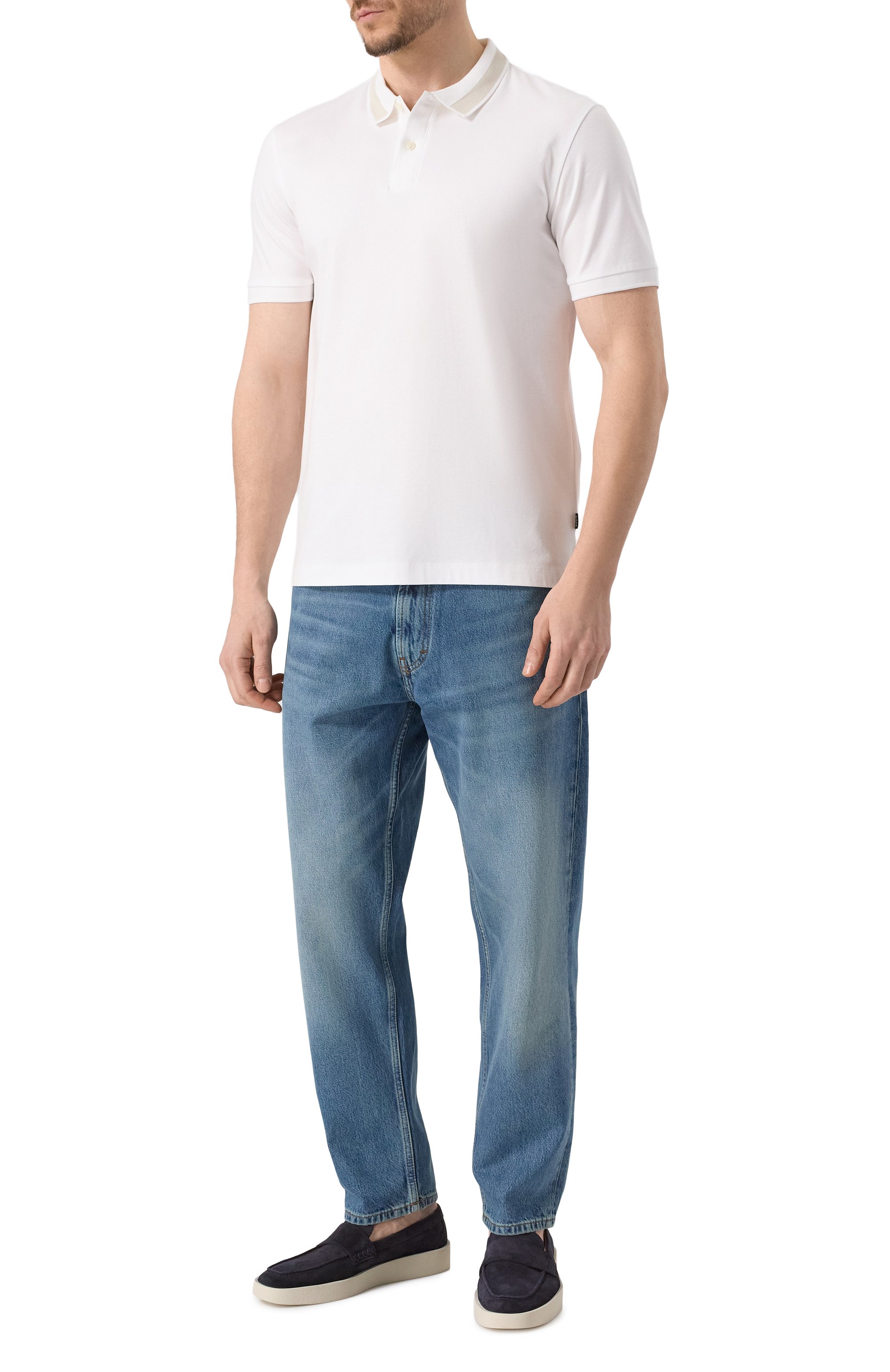 Хлопковое поло BOSS, арт. 50531791, фото 2