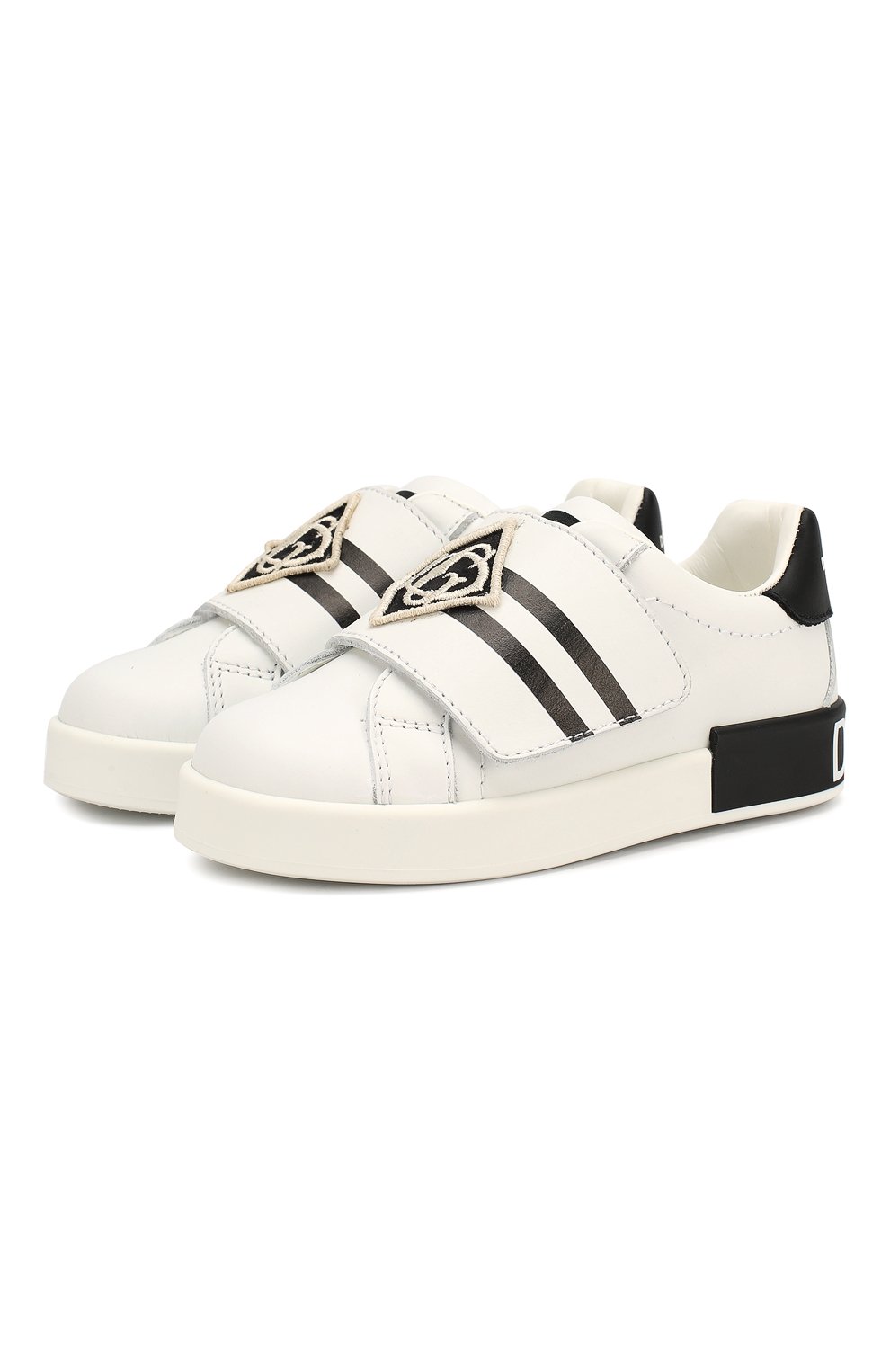 Кожаные кеды portofino DOLCE & GABBANA, арт. DA0770/AV540/24-28, фото 1