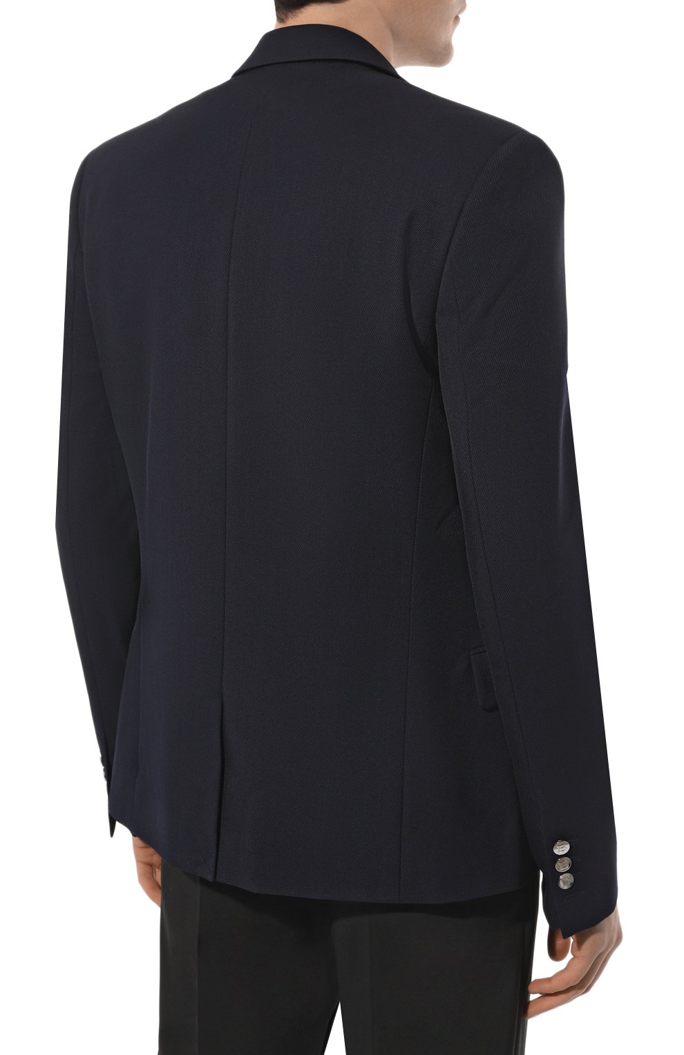 Шерстяной пиджак BALMAIN синего цвета по цене 95750 руб., арт. AH1SI316WB02, фото 4 Шерстяной пиджак BALMAIN, арт. AH1SI316WB02, фото 4