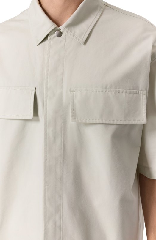 Хлопковая рубашка Jil Sander J47DL0163-J45296 Зелёный  J47DL0163-J45296 Фото 5