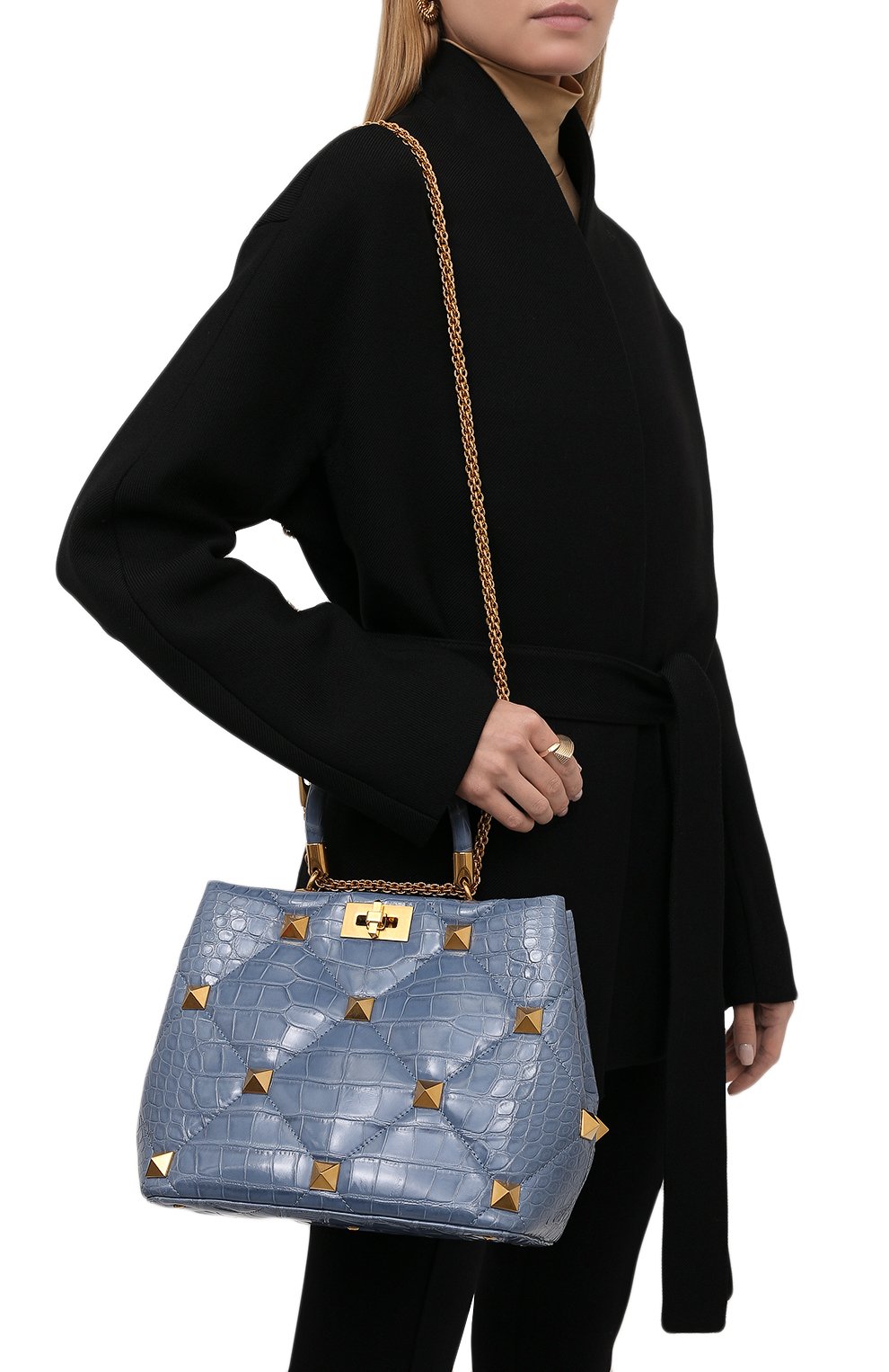 Сумка roman stud из кожи аллигатора VALENTINO, арт. WW2B0I96/SXY/AMIS, фото 6