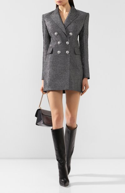 Платье BALMAIN темно-серого цвета по цене 298000 руб., арт. SF06059/W054, фото 2 Платье BALMAIN, арт. SF06059/W054, фото 2