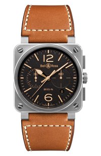 Часы golden heritage chronograph BELL AND ROSS, арт. BR0394-ST-G-HE/SCA, фото 1