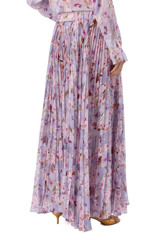 Плиссированная юбка Balmain GF1LE680/SF35 Фиолетовый  GF1LE680/SF35 Фото 4