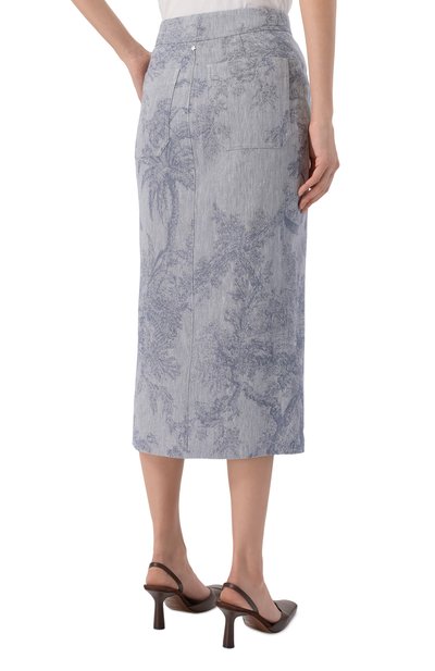 Юбка из хлопка и льна LORENA ANTONIAZZI, арт. P2642G008A/5163, фото 4