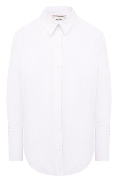 Хлопковая рубашка ALEXANDER MCQUEEN белого цвета по цене 59050 руб., арт. 584781/QAAAD, фото 1 Хлопковая рубашка ALEXANDER MCQUEEN, арт. 584781/QAAAD, фото 1