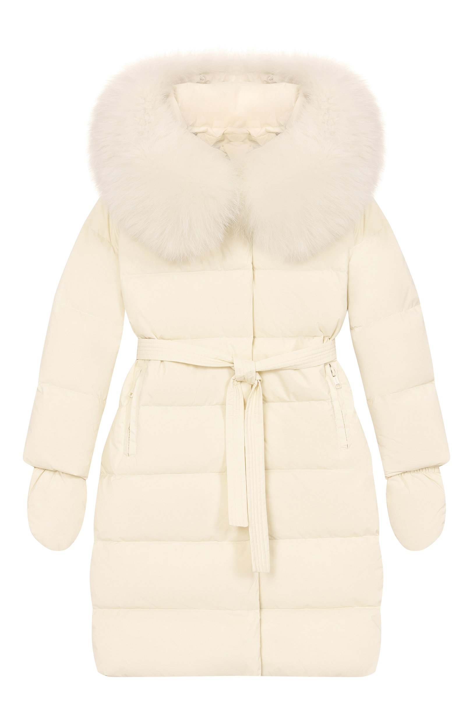 Пуховое пальто с отделкой из лисы YVES SALOMON ENFANT, арт. 25WEM920XXD0XW/6A, фото 1