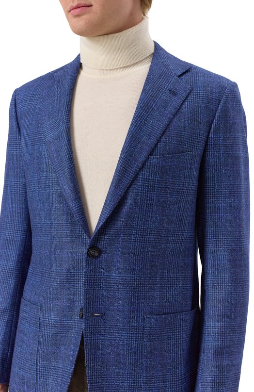 Пиджак из шерсти и кашемира Kiton UG81K0124E29 Синий  UG81K0124E29 Фото 7