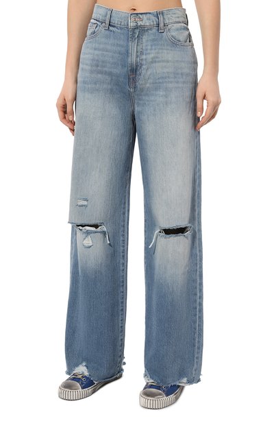 Джинсы 7 FOR ALL MANKIND голубого цвета по цене 24150 руб., арт. JSSU5550WS, фото 3 Джинсы 7 FOR ALL MANKIND, арт. JSSU5550WS, фото 3
