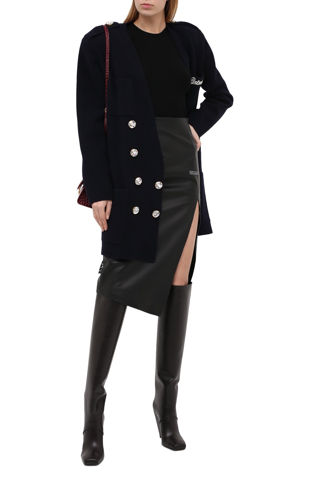 Шерстяной жакет BALMAIN темно-синего цвета по цене 238500 руб., арт. UF07849/K193, фото 2 Шерстяной жакет BALMAIN, арт. UF07849/K193, фото 2