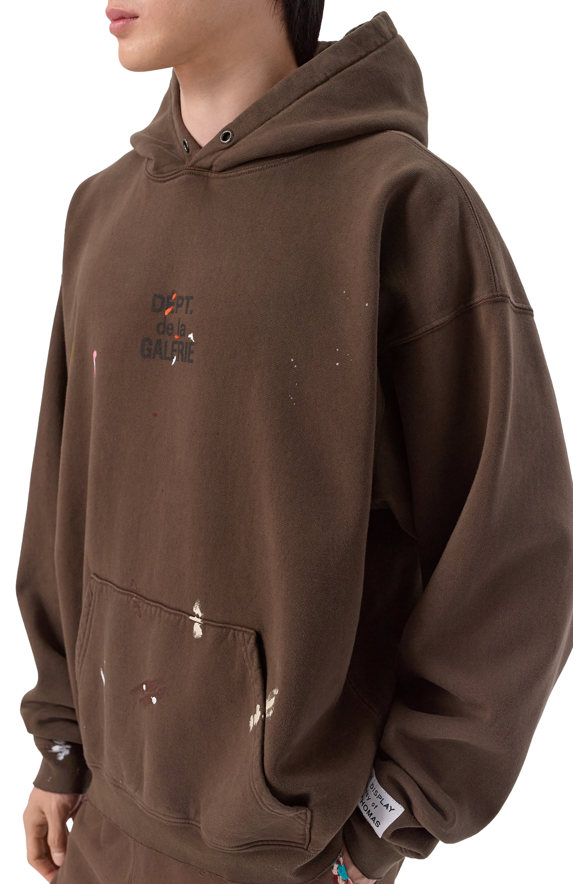 Хлопковое худи GALLERY DEPT. темно-коричневого цвета по цене 64550 руб., арт. 0UT022/C0TT0N, фото 5 Хлопковое худи GALLERY DEPT., арт. 0UT022/C0TT0N, фото 5