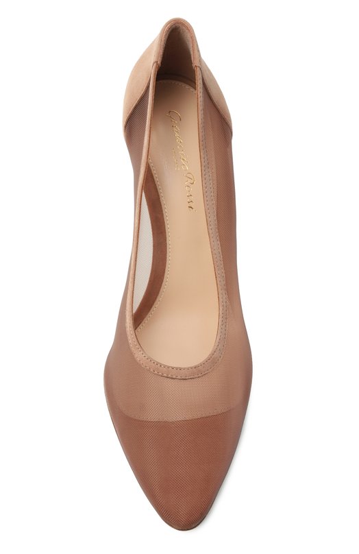 Комбинированные туфли Amelia 85 Gianvito Rossi G22333.85RIC.RSCPRLP Бежевый  G22333.85RIC.RSCPRLP Фото 6
