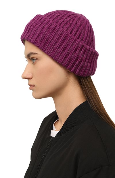 Шапка из шерсти и кашемира TEGIN фиолетового цвета по цене 10450 руб., арт. CW5246-787, фото 2 Шапка из шерсти и кашемира TEGIN, арт. CW5246-787, фото 2