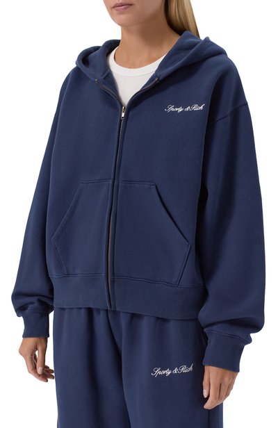Хлопковая толстовка SPORTY AND RICH, арт. ST094712326BL132, фото 3