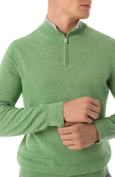 Джемпер из кашемира и льна FEDELI, арт. 8UE05605T, фото 5