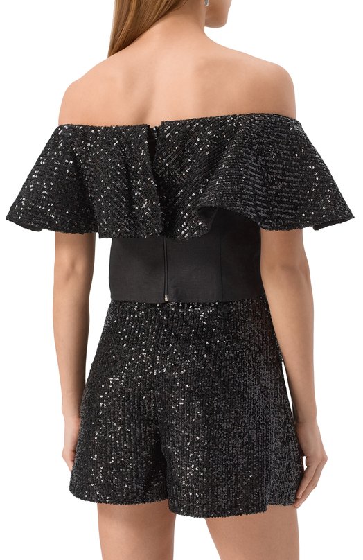 Топ с отделкой пайетками In the mood for love SS2501500006 Чёрный  SS2501500006 Фото 4