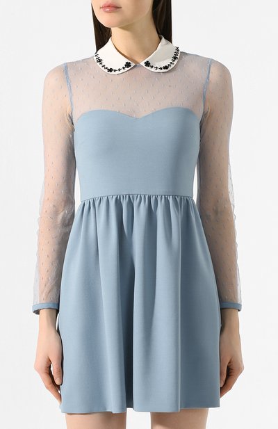 Платье REDVALENTINO голубого цвета по цене 73000 руб., арт. TR3VAN95/4SQ, фото 3 Платье REDVALENTINO, арт. TR3VAN95/4SQ, фото 3