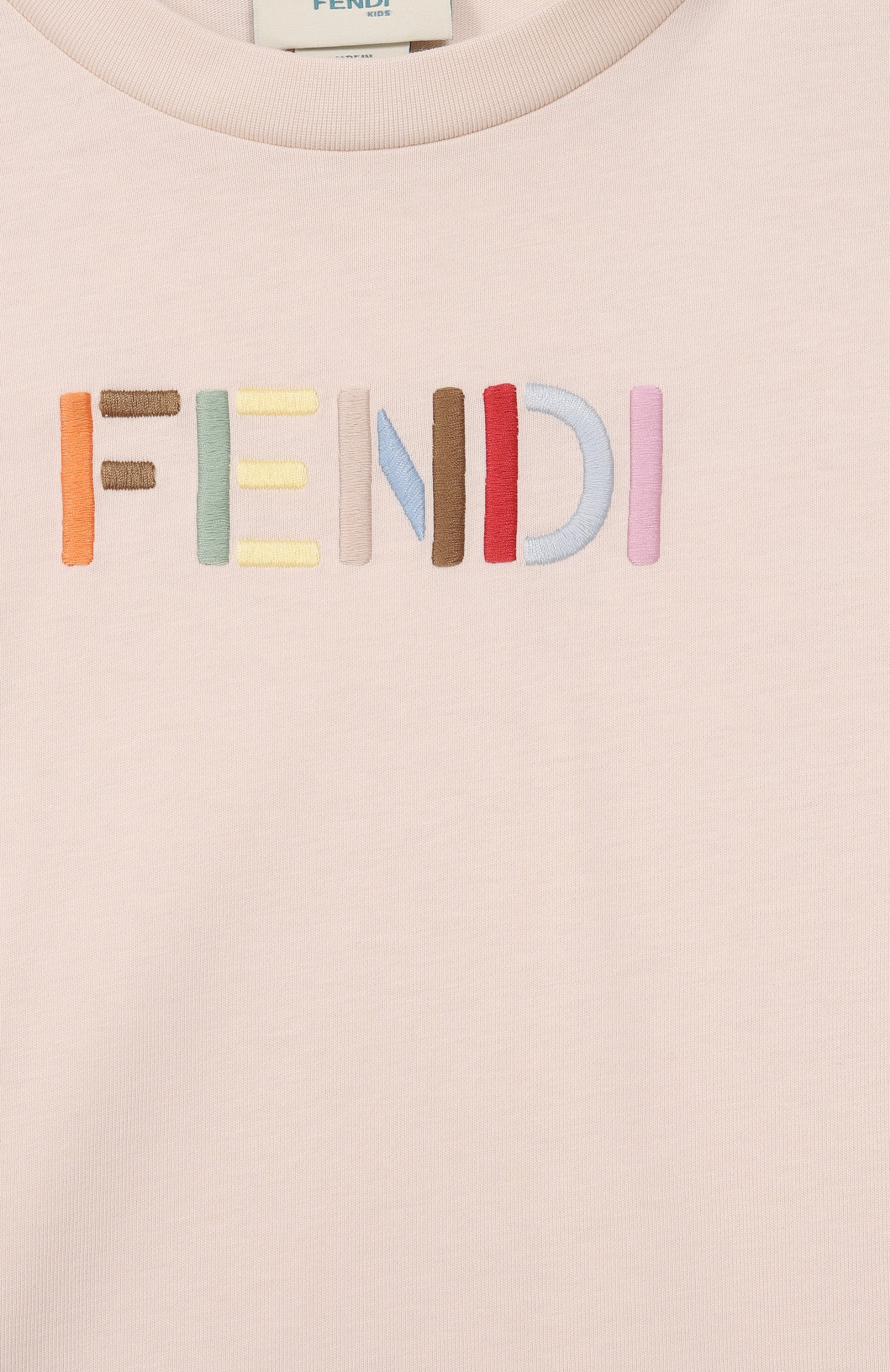 Хлопковая футболка FENDI, арт. JUI208/AY8D/8A-12+, фото 3