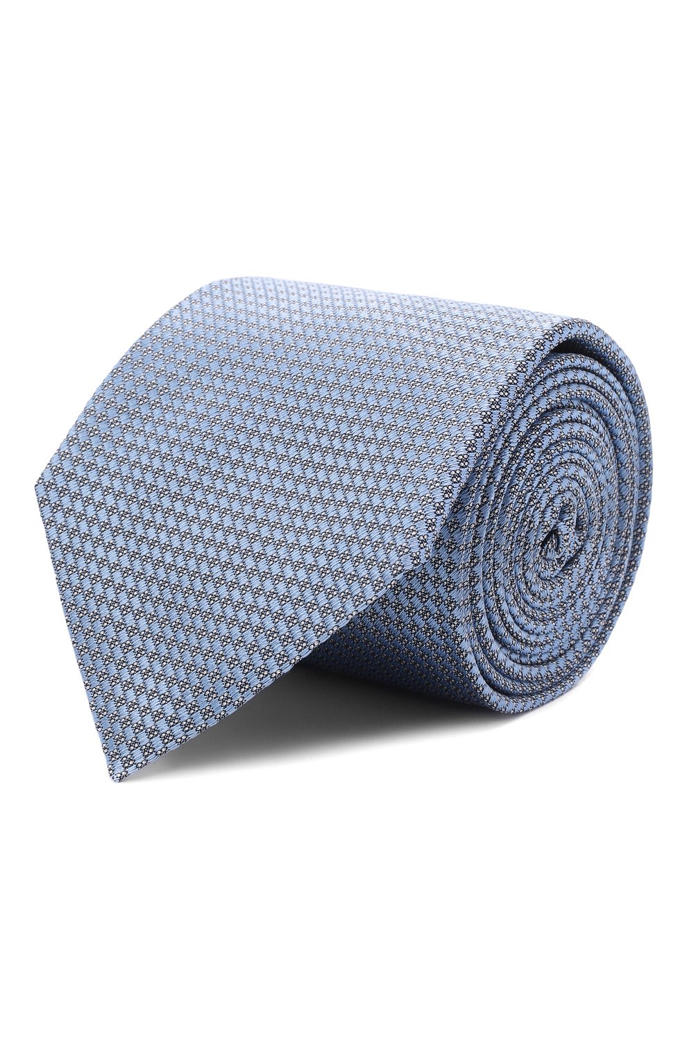 Шелковый галстук ZEGNA голубого цвета по цене 19950 руб., арт. Z3D02T/1UM, фото 1 Шелковый галстук ZEGNA, арт. Z3D02T/1UM, фото 1