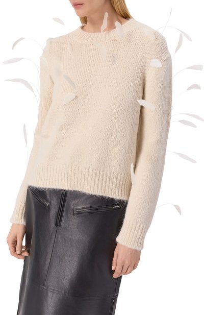 Шерстяной свитер JIL SANDER кремового цвета по цене 343000 руб., арт. J03GP0179/J14810, фото 3 Шерстяной свитер JIL SANDER, арт. J03GP0179/J14810, фото 3
