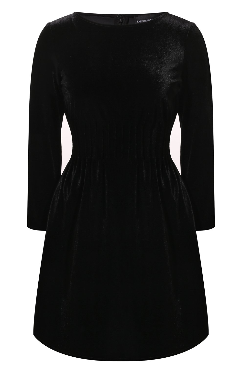 Бархатное платье EMPORIO ARMANI черного цвета по цене 37550 руб., арт. 6D2A6A/2JVZZ, фото 1 Бархатное платье EMPORIO ARMANI, арт. 6D2A6A/2JVZZ, фото 1