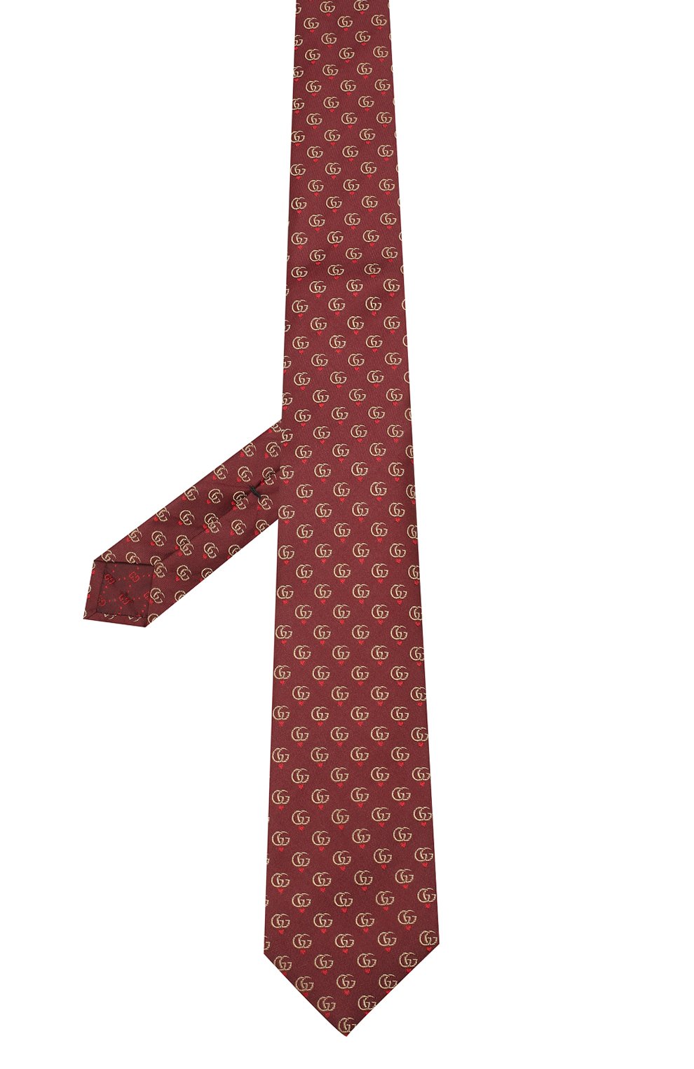 Шелковый галстук GUCCI бордового цвета по цене 16600 руб., арт. 571789/4E002, фото 2 Шелковый галстук GUCCI, арт. 571789/4E002, фото 2